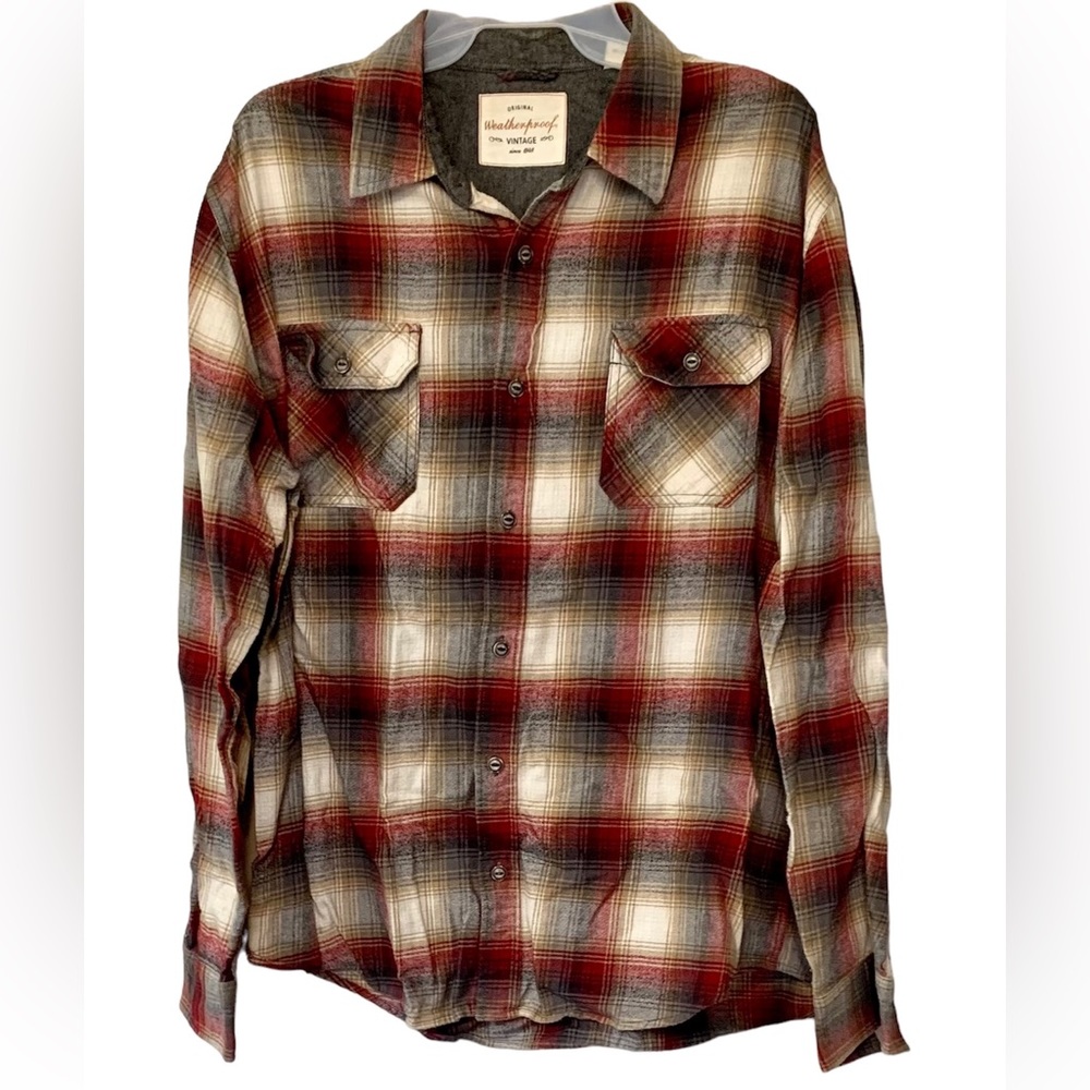 Vintage Weatherproof Mens Flannel Shirt  Sz XL